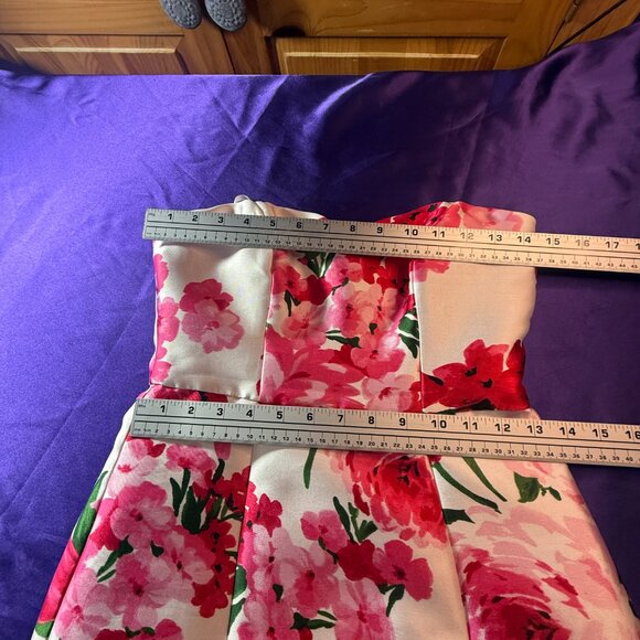 📌B. Smart Strapless  Mermaid Fitted Bodice Floral Evening -  Prom - Formal Gown - Picture 11 of 16